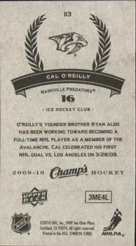 2009-10 Upper Deck Champ's #113 Cal O'Reilly Back