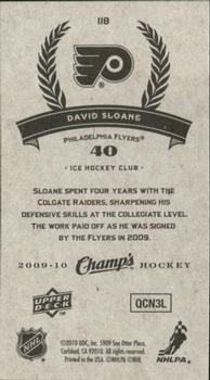 2009-10 Upper Deck Champ's #118 David Sloane Back