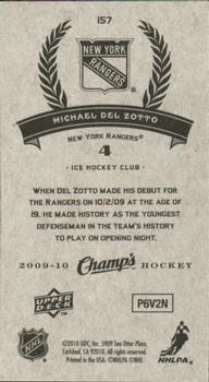 2009-10 Upper Deck Champ's #157 Michael Del Zotto Back