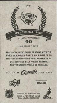 2009-10 Upper Deck Champ's #177 Spencer Machacek Back