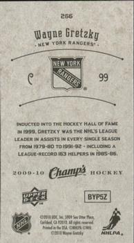 2009-10 Upper Deck Champ's #266 Wayne Gretzky Back