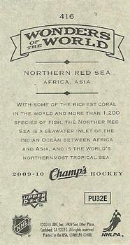 2009-10 Upper Deck Champ's #416 Northern Red Sea Back