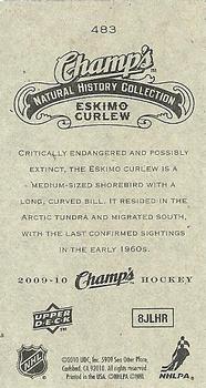 2009-10 Upper Deck Champ's #483 Eskimo Curlew Back