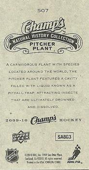 2009-10 Upper Deck Champ's #507 Pitcher Plant Back