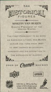 2009-10 Upper Deck Champ's #544 Martin Van Buren Back