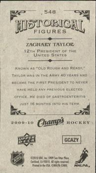 2009-10 Upper Deck Champ's #548 Zachary Taylor Back