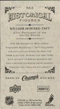 2009-10 Upper Deck Champ's #563 William Howard Taft Back
