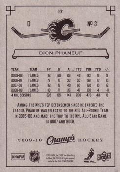 2009-10 Upper Deck Champ's #17 Dion Phaneuf Back