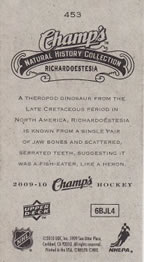 2009-10 Upper Deck Champ's #453 Richardoestesia Back