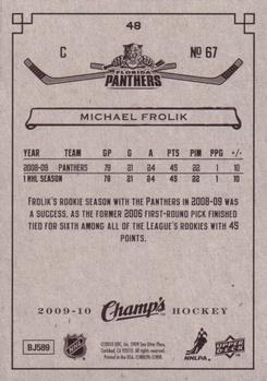 2009-10 Upper Deck Champ's #48 Michael Frolik Back