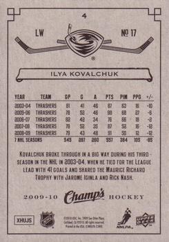 2009-10 Upper Deck Champ's #4 Ilya Kovalchuk Back