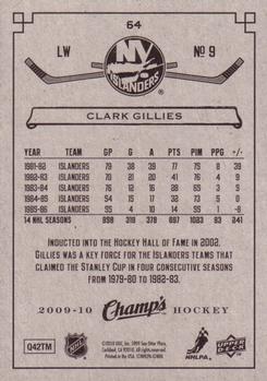 2009-10 Upper Deck Champ's #64 Clark Gillies Back