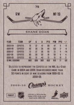 2009-10 Upper Deck Champ's #79 Shane Doan Back