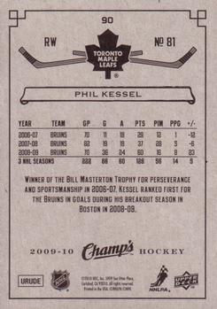 2009-10 Upper Deck Champ's #90 Phil Kessel Back