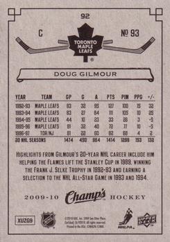 2009-10 Upper Deck Champ's #92 Doug Gilmour Back