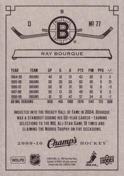 2009-10 Upper Deck Champ's #9 Ray Bourque Back