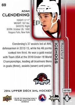 2014 Upper Deck AHL #69 Adam Clendening Back