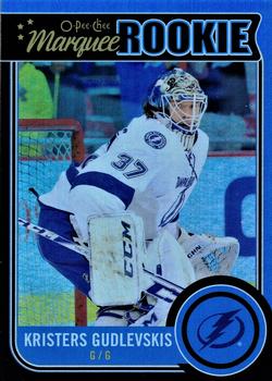 2014-15 O-Pee-Chee - Black Rainbow #523 Kristers Gudlevskis Front