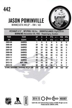2014-15 O-Pee-Chee - Rainbow #442 Jason Pominville Back