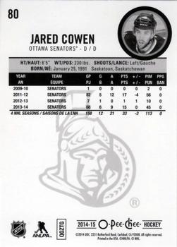 2014-15 O-Pee-Chee - Rainbow #80 Jared Cowen Back