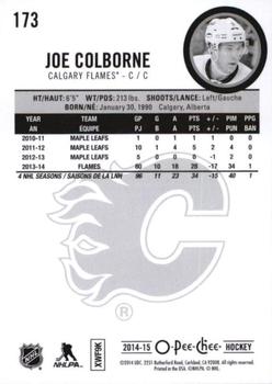 2014-15 O-Pee-Chee - Rainbow #173 Joe Colborne Back