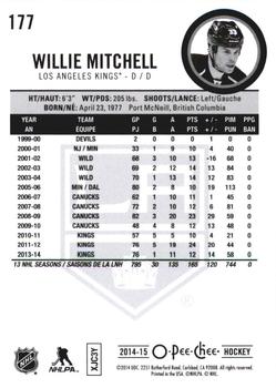 2014-15 O-Pee-Chee - Rainbow #177 Willie Mitchell Back