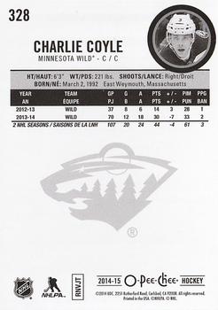 2014-15 O-Pee-Chee - Rainbow #328 Charlie Coyle Back