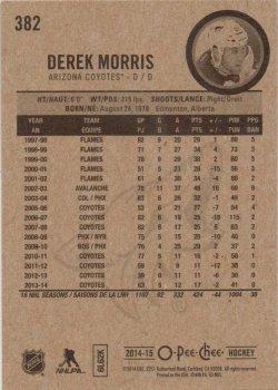 2014-15 O-Pee-Chee - Red #382 Derek Morris Back