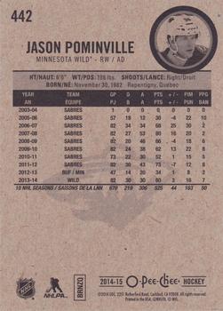 2014-15 O-Pee-Chee - Red #442 Jason Pominville Back