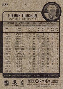 2014-15 O-Pee-Chee - Red #582 Pierre Turgeon Back