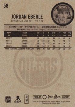 2014-15 O-Pee-Chee - Red #58 Jordan Eberle Back