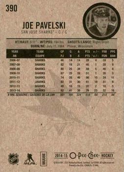 2014-15 O-Pee-Chee - Red #390 Joe Pavelski Back