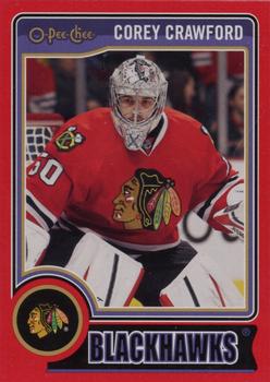 2014-15 O-Pee-Chee - Red #408 Corey Crawford Front