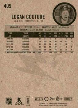 2014-15 O-Pee-Chee - Red #409 Logan Couture Back