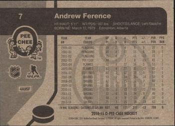 2014-15 O-Pee-Chee - Retro #7 Andrew Ference Back