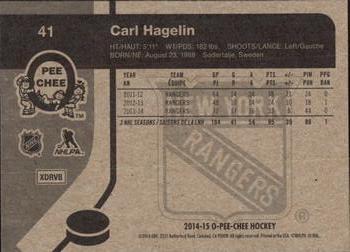 2014-15 O-Pee-Chee - Retro #41 Carl Hagelin Back