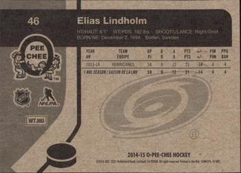 2014-15 O-Pee-Chee - Retro #46 Elias Lindholm Back