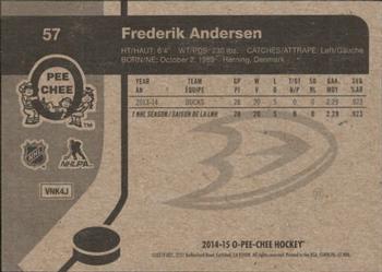 2014-15 O-Pee-Chee - Retro #57 Frederik Andersen Back