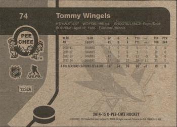 2014-15 O-Pee-Chee - Retro #74 Tommy Wingels Back