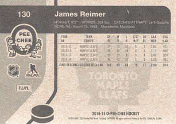 2014-15 O-Pee-Chee - Retro #130 James Reimer Back