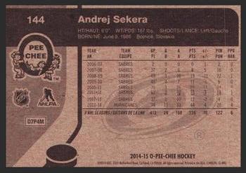 2014-15 O-Pee-Chee - Retro #144 Andrej Sekera Back