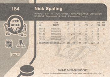 2014-15 O-Pee-Chee - Retro #184 Nick Spaling Back