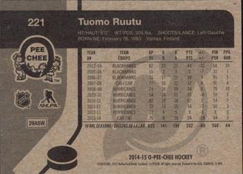 2014-15 O-Pee-Chee - Retro #221 Tuomo Ruutu Back