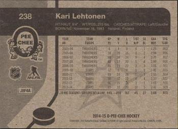2014-15 O-Pee-Chee - Retro #238 Kari Lehtonen Back