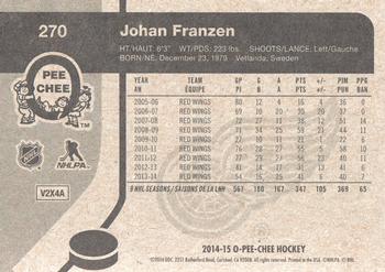 2014-15 O-Pee-Chee - Retro #270 Johan Franzen Back