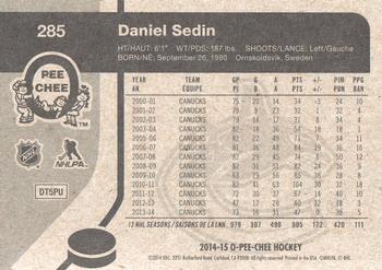2014-15 O-Pee-Chee - Retro #285 Daniel Sedin Back