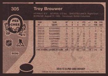 2014-15 O-Pee-Chee - Retro #305 Troy Brouwer Back