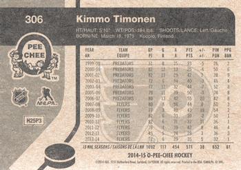 2014-15 O-Pee-Chee - Retro #306 Kimmo Timonen Back
