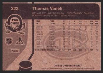 2014-15 O-Pee-Chee - Retro #322 Thomas Vanek Back