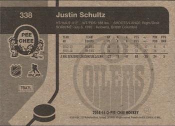 2014-15 O-Pee-Chee - Retro #338 Justin Schultz Back